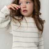 Children’s ‘Sky Blue Stripe’ Ribbed Knit Sweater