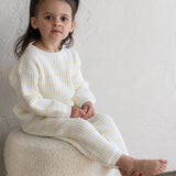 ‘Yellow Stripe’ Ribbed Knit Pant