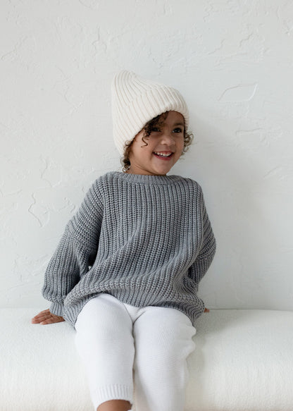 ‘Storm Gray’ Chunky Knit Sweater
