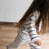 ‘Navy Stripe’ Ribbed Knit Pant