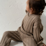 Children’s Wide Ribbed Knit Pant ‘Oak’