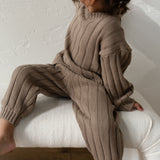 Children’s Wide Ribbed Knit Sweater ‘Oak’