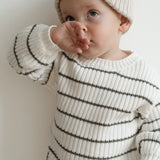 Children’s ‘Deep Green Stripe’ Ribbed Knit Sweater