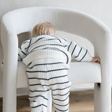 ‘Navy Stripe’ Ribbed Knit Pant