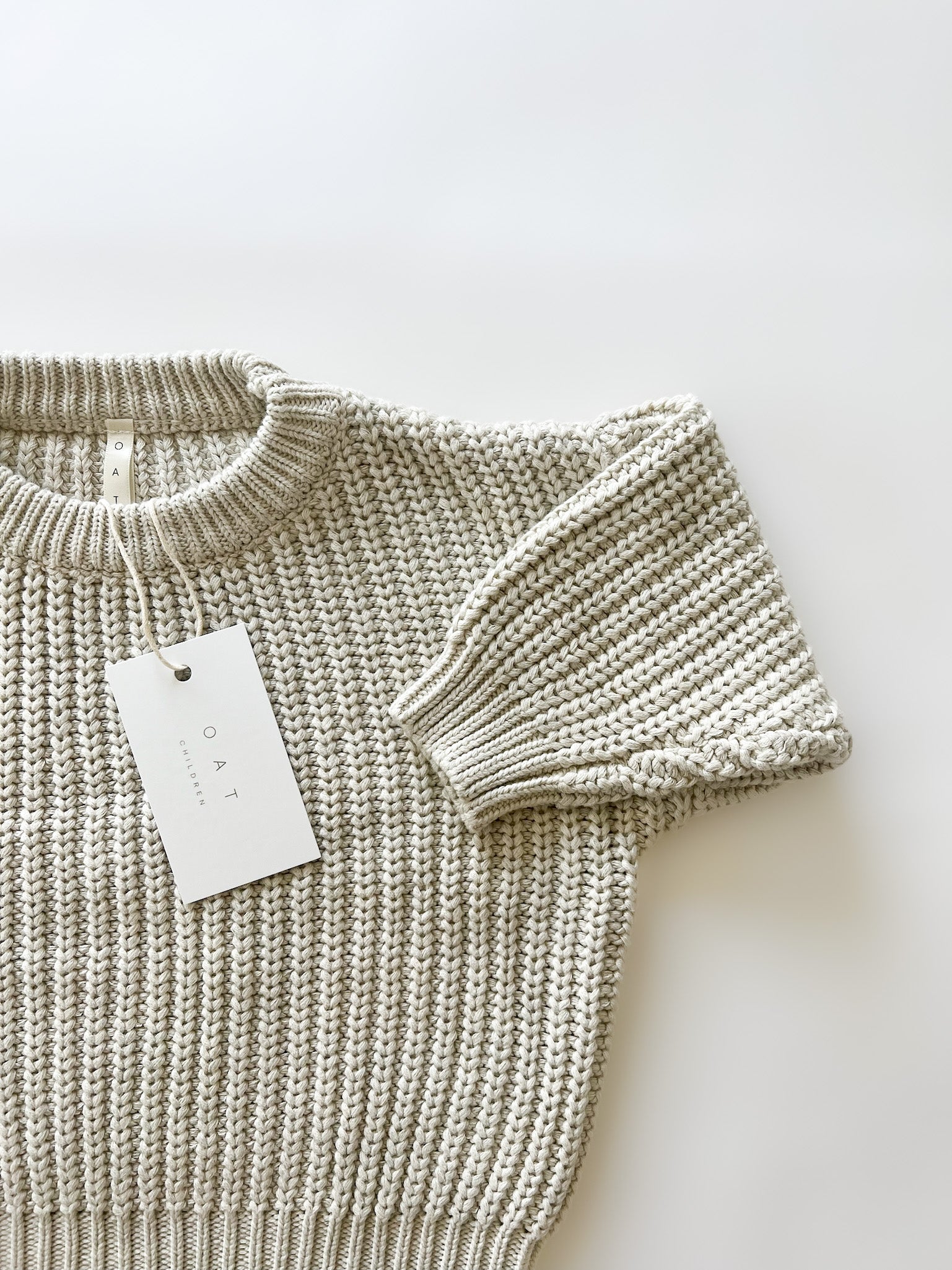 Oatmeal Waffle Knit Sweater, Knitwear