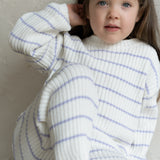 ‘Lilac Stripe’ Ribbed Knit Pant