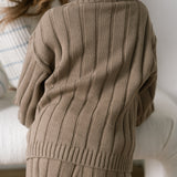 Children’s Wide Ribbed Knit Sweater ‘Oak’