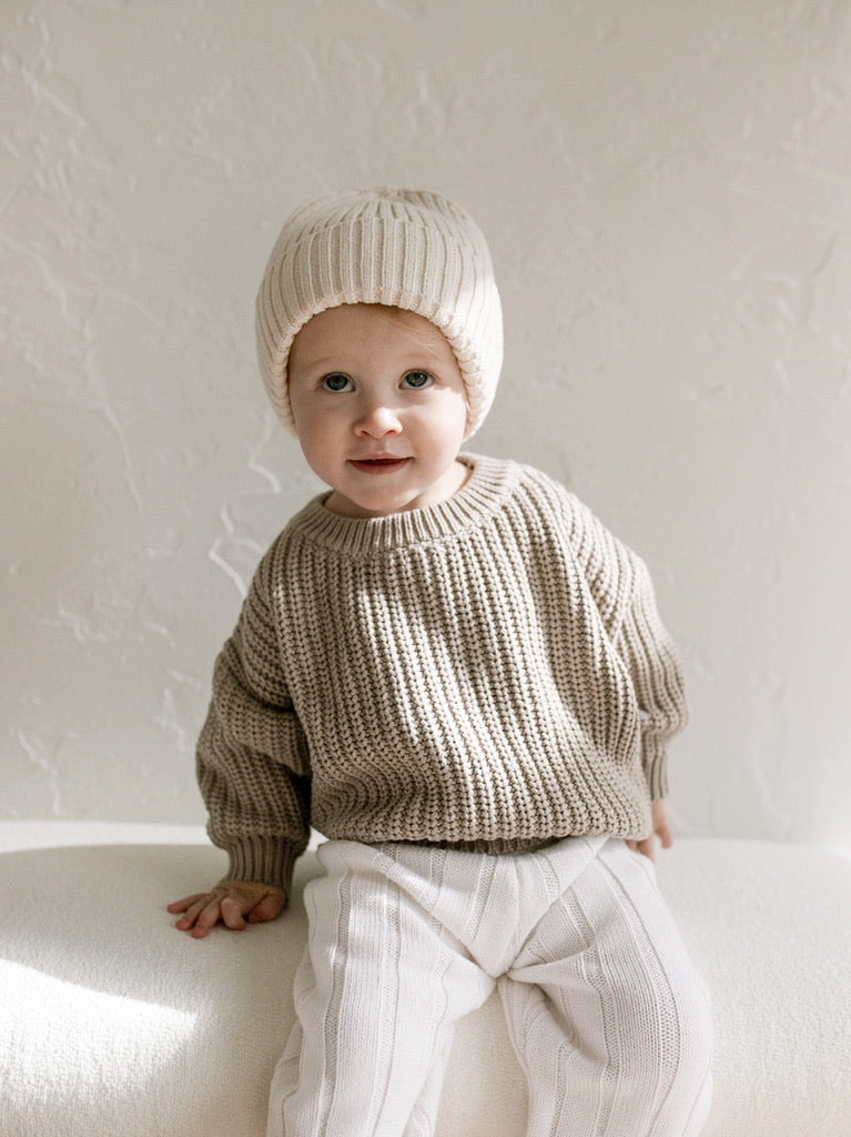 ‘Taupe’ Chunky Knit Sweater