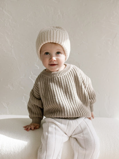 ‘Taupe’ Chunky Knit Sweater