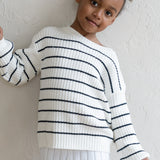 ‘Navy Stripe’ Ribbed Knit Sweater