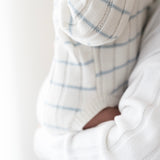 ‘Sky Blue Stripe’ Ribbed Knit Onesie