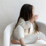 ‘Yellow Stripe’ Ribbed Knit Pant