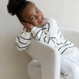 ‘Navy Stripe’ Ribbed Knit Sweater