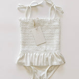 Smocked Bathing Suit - Coconut