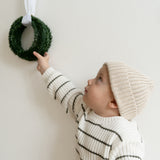 Children’s ‘Deep Green Stripe’ Ribbed Knit Sweater