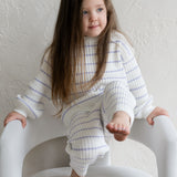 ‘Lilac Stripe’ Ribbed Knit Pant