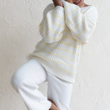 ‘Yellow Stripe’ Ribbed Knit Sweater