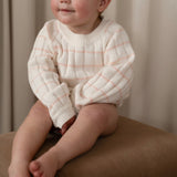 ‘Pink Stripe’ Ribbed Knit Onesie