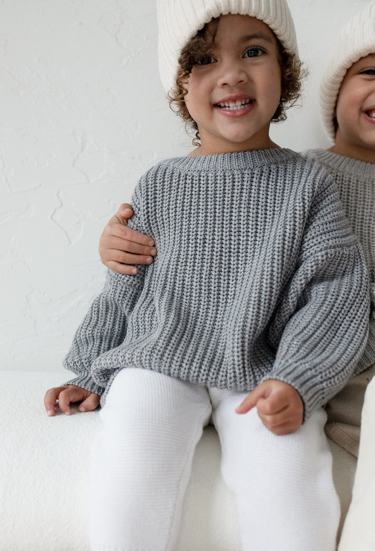 ‘Storm Gray’ Chunky Knit Sweater