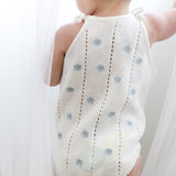 Heirloom Onesie - Blue Daisy