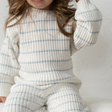 Children’s ‘Sky Blue Stripe’ Ribbed Knit Pant