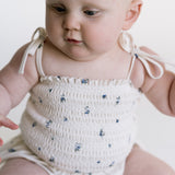 Smocked Bathing Suit - Blueberry