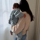 Children’s Wide Ribbed Knit Sweater ‘Fog’