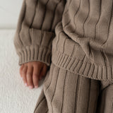 Children’s Wide Ribbed Knit Sweater ‘Oak’