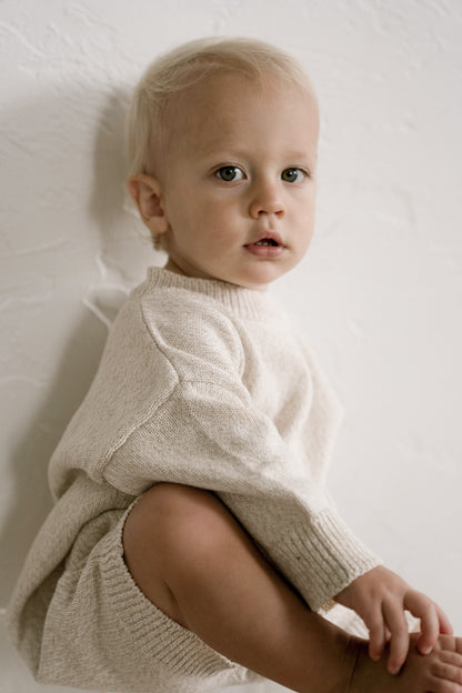 ‘ Oatmeal ‘ Knit Playsuit