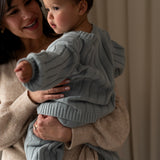 Children’s Wide Ribbed Knit Sweater ‘Fog’