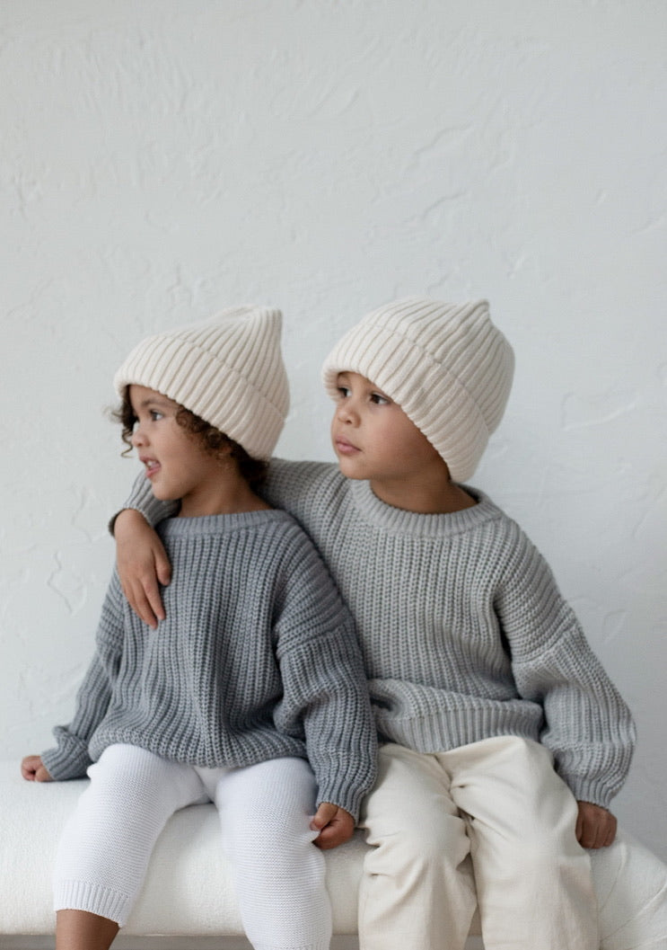 ‘Storm Gray’ Chunky Knit Sweater