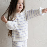 ‘Lilac Stripe’ Ribbed Knit Sweater
