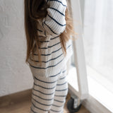 ‘Navy Stripe’ Ribbed Knit Pant