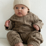 Children’s Wide Ribbed Knit Sweater ‘Oak’