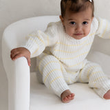 ‘Yellow Stripe’ Ribbed Knit Sweater