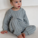 Children’s Wide Ribbed Knit Sweater ‘Fog’