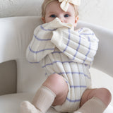 ‘Lilac Stripe’ Ribbed Knit Onesie