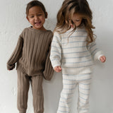 Children’s Wide Ribbed Knit Pant ‘Oak’