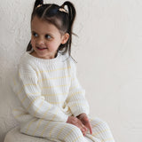 ‘Yellow Stripe’ Ribbed Knit Sweater