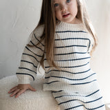 ‘Navy Stripe’ Ribbed Knit Sweater