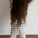 ‘Navy Stripe’ Ribbed Knit Pant
