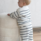 ‘Navy Stripe’ Ribbed Knit Pant