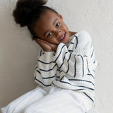 ‘Navy Stripe’ Ribbed Knit Sweater