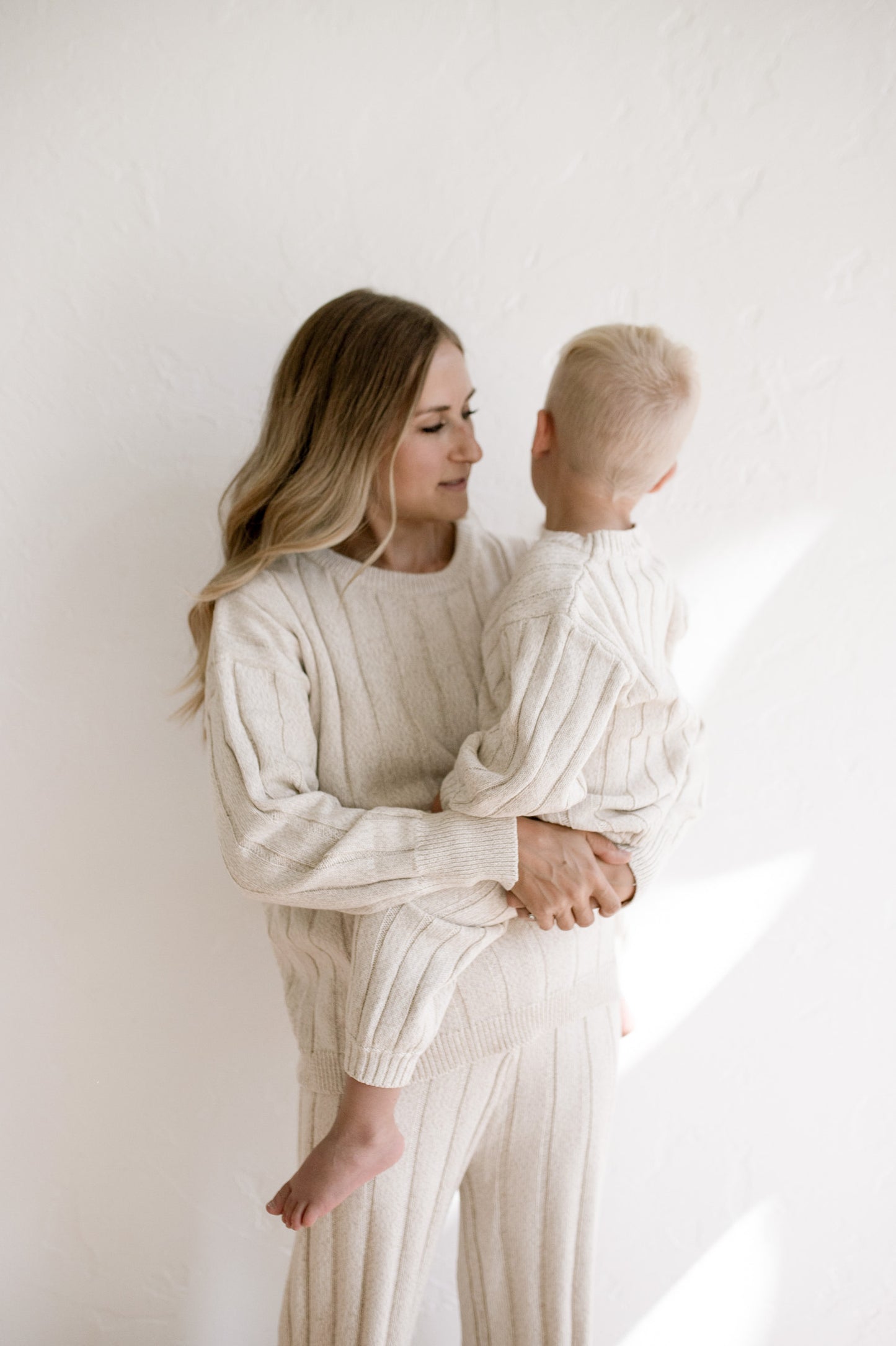 Women’s Wide Ribbed Knit Pant ‘Oatmeal’