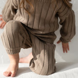 Children’s Wide Ribbed Knit Sweater ‘Oak’