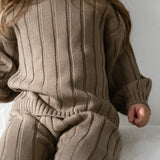 Children’s Wide Ribbed Knit Sweater ‘Oak’