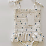 Smocked Bathing Suit - Blueberry