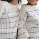 ‘Lilac Stripe’ Ribbed Knit Sweater