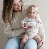 ‘Lilac Stripe’ Ribbed Knit Onesie