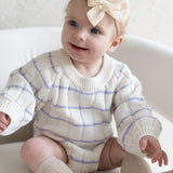 ‘Lilac Stripe’ Ribbed Knit Onesie